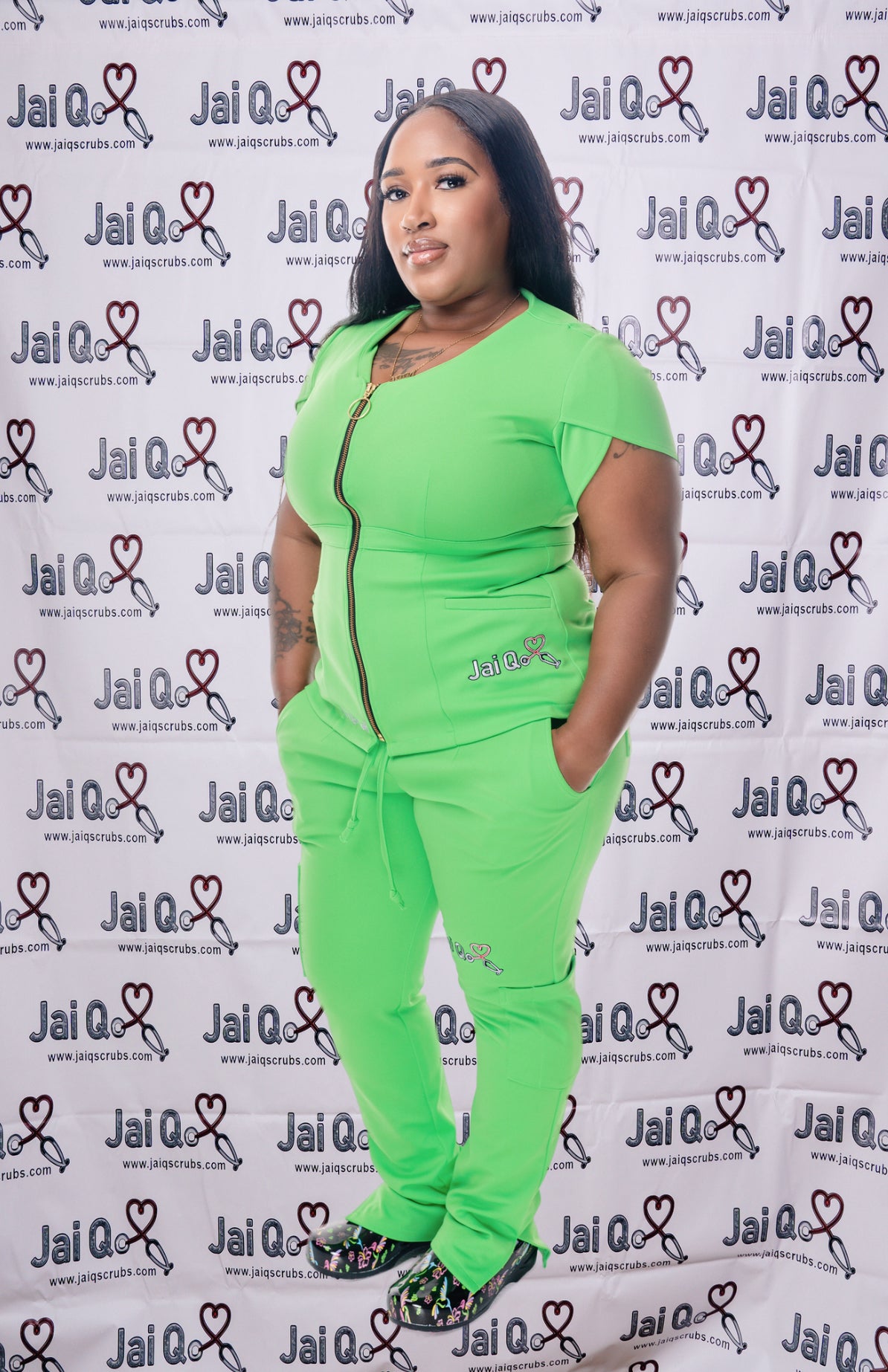 Neon Green Journey Scrub Pants