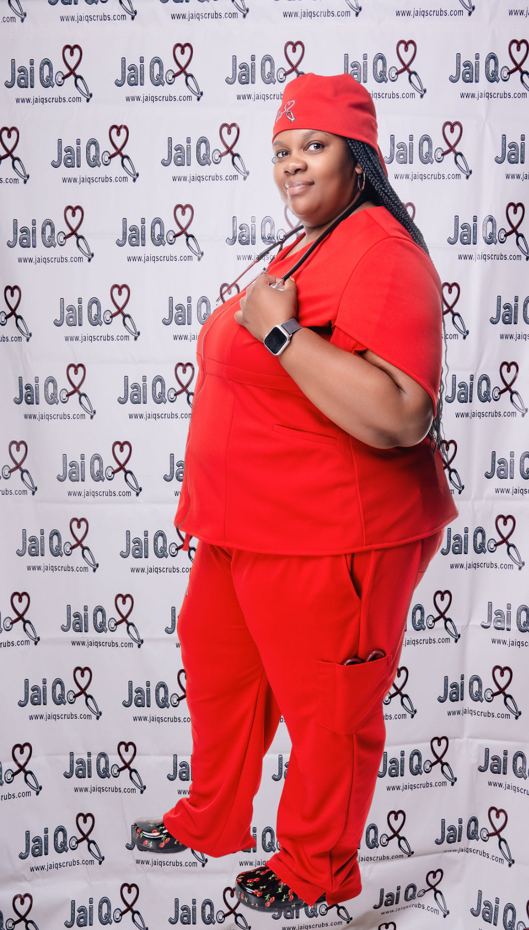 Hot Red Journey Scrub Pants