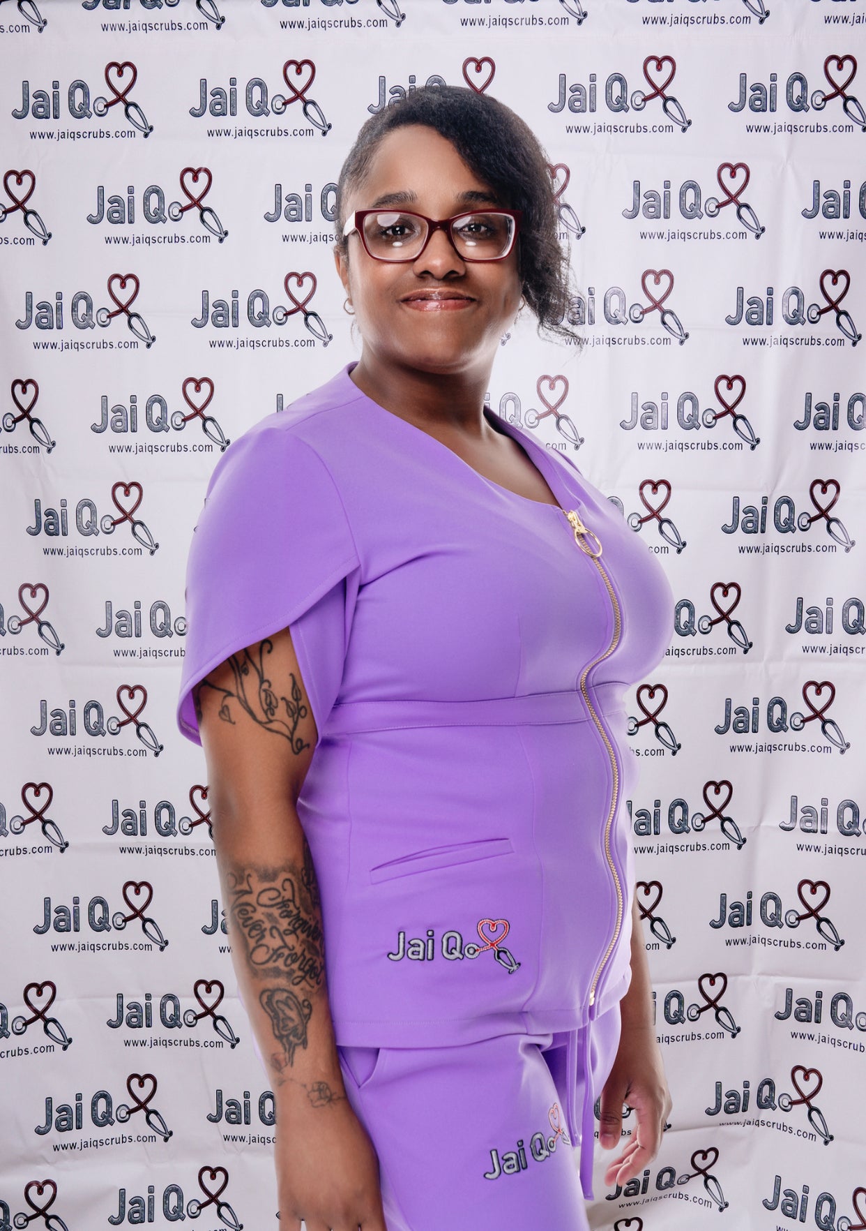 Lavender Journey Scrub Top